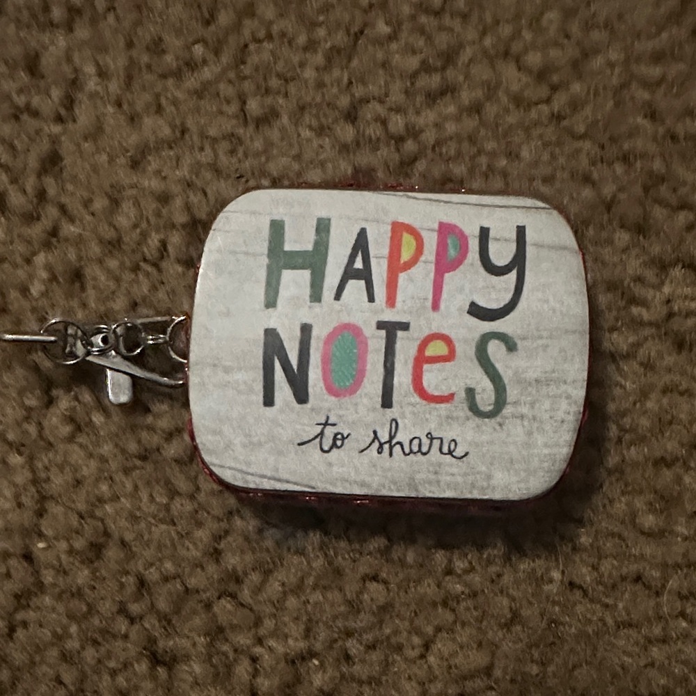 Colorful Happy Notes Keychain